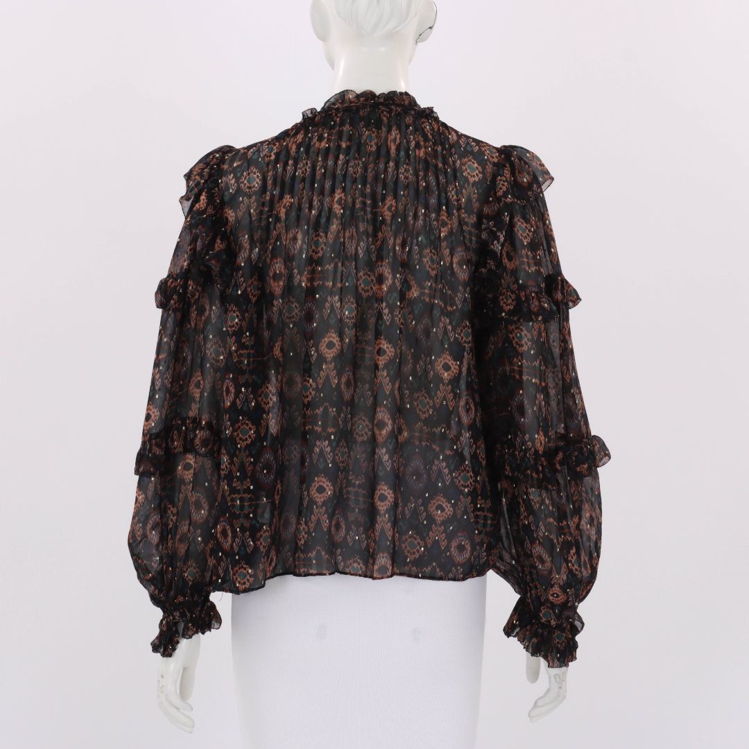 Ulla Johnson Printed Sheer Top Size US 8 | AU 12