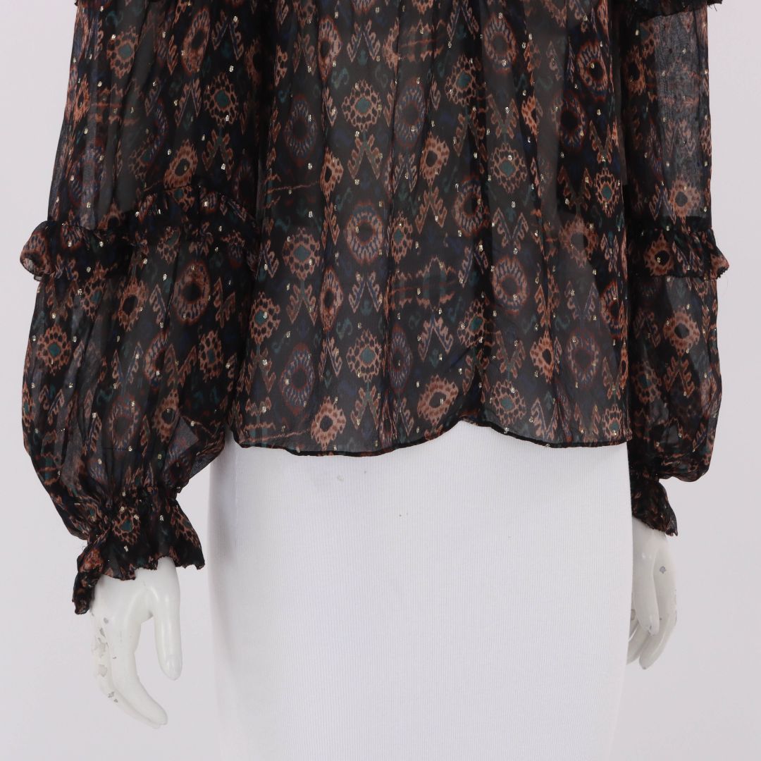 Ulla Johnson Printed Sheer Top Size US 8 | AU 12
