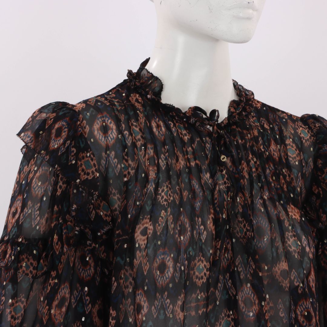 Ulla Johnson Printed Sheer Top Size US 8 | AU 12