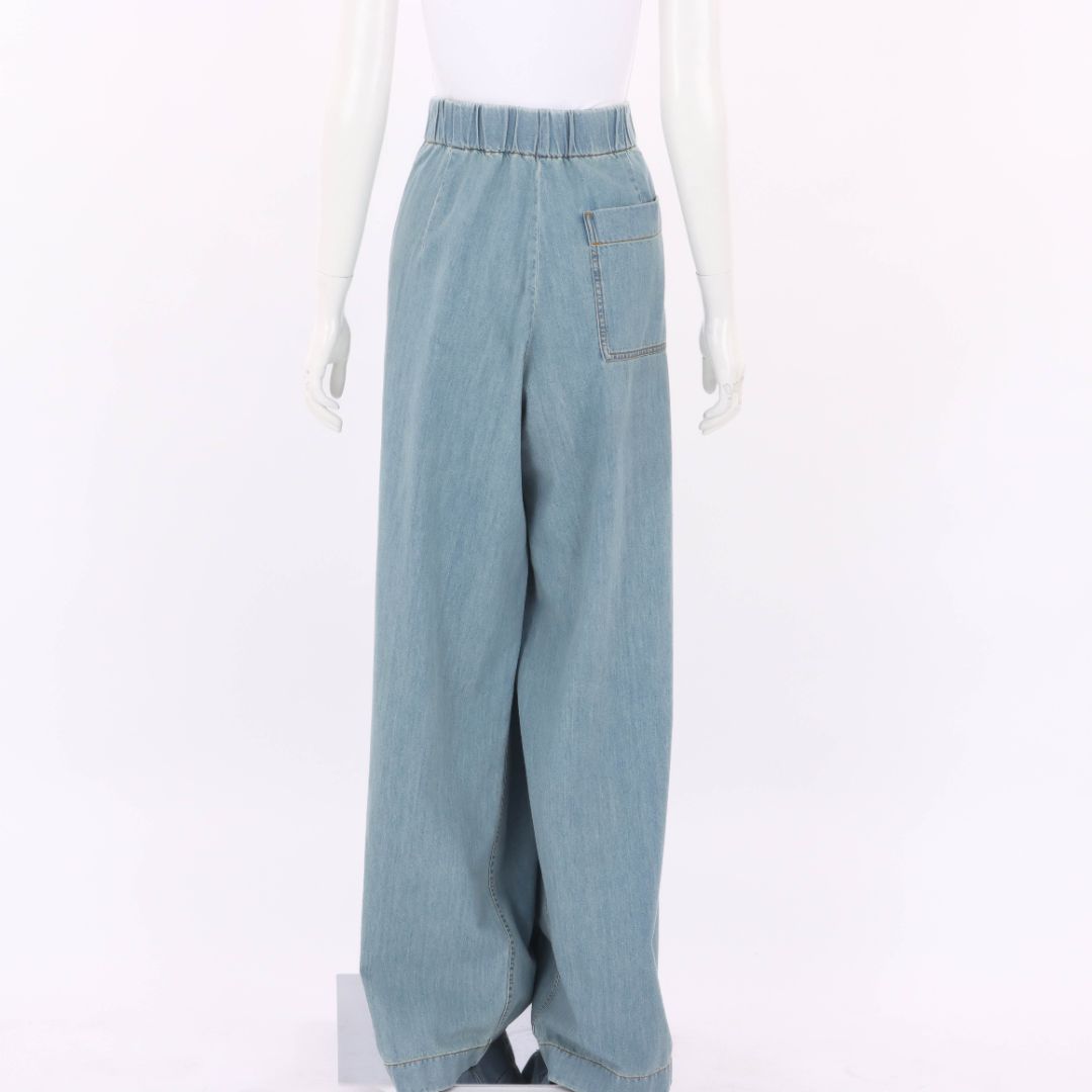 Dries Van Noten Denim Wide Leg Pants Size Large