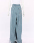Dries Van Noten Denim Wide Leg Pants Size Large