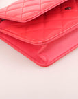 Chanel Patent Quilted Leather Wallet On Chain