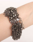 Jean Francois Mimilla Chain & Glass Bead Handmade Bracelet