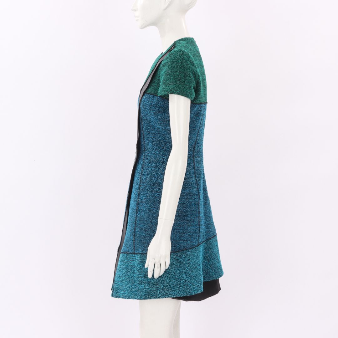 Proenza Schouler Leather Trim Mini Dress US 4 | AU 8