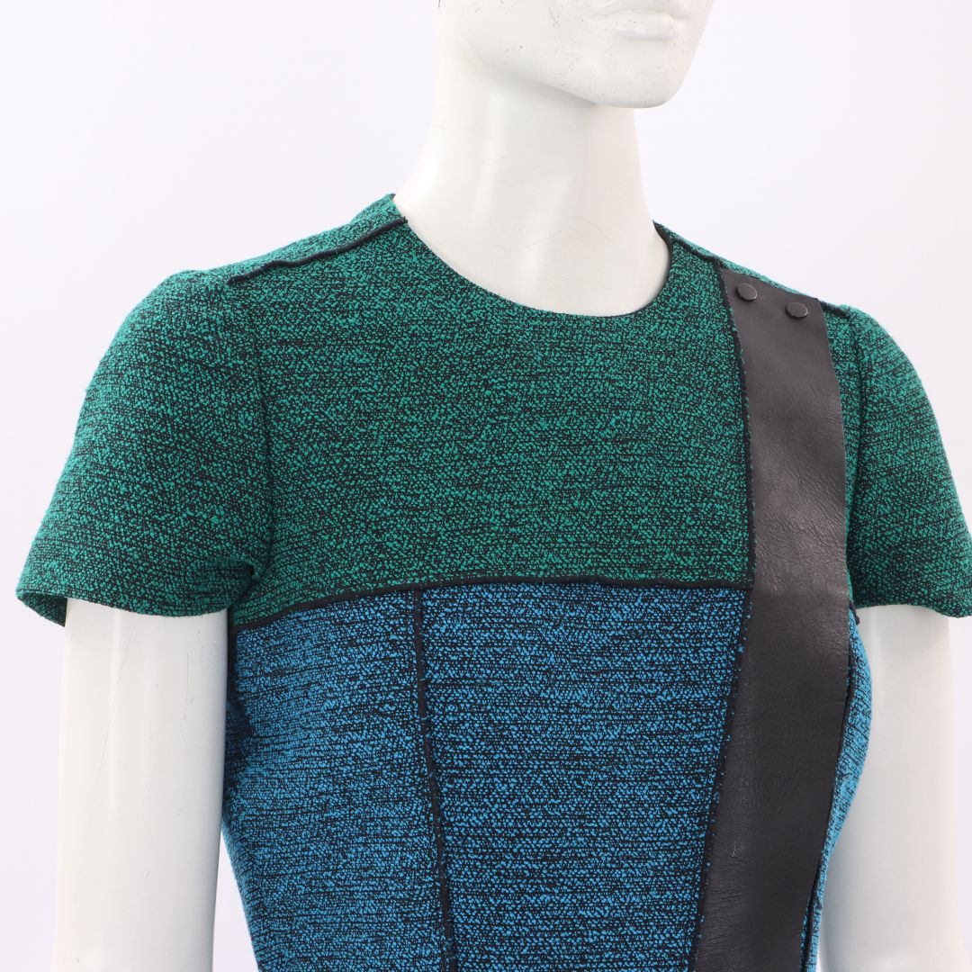 Proenza Schouler Leather Trim Mini Dress US 4 | AU 8