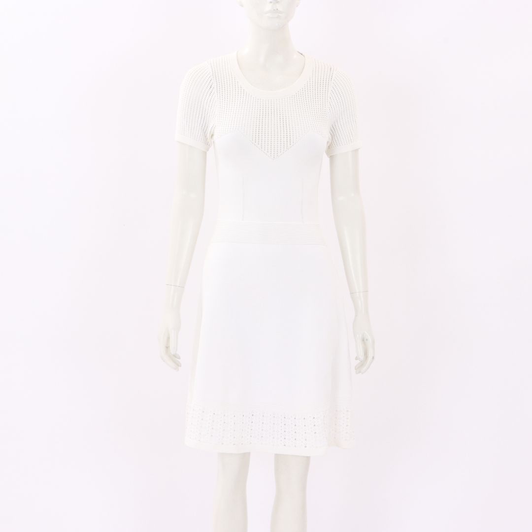 Sandro Rib Knit Lace Detail Mini Dress Size 1
