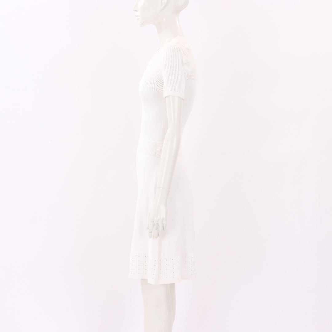 Sandro Rib Knit Lace Detail Mini Dress Size 1