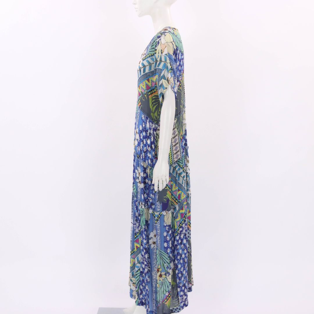 Johnny Was Silk Midi Dress Size O/S