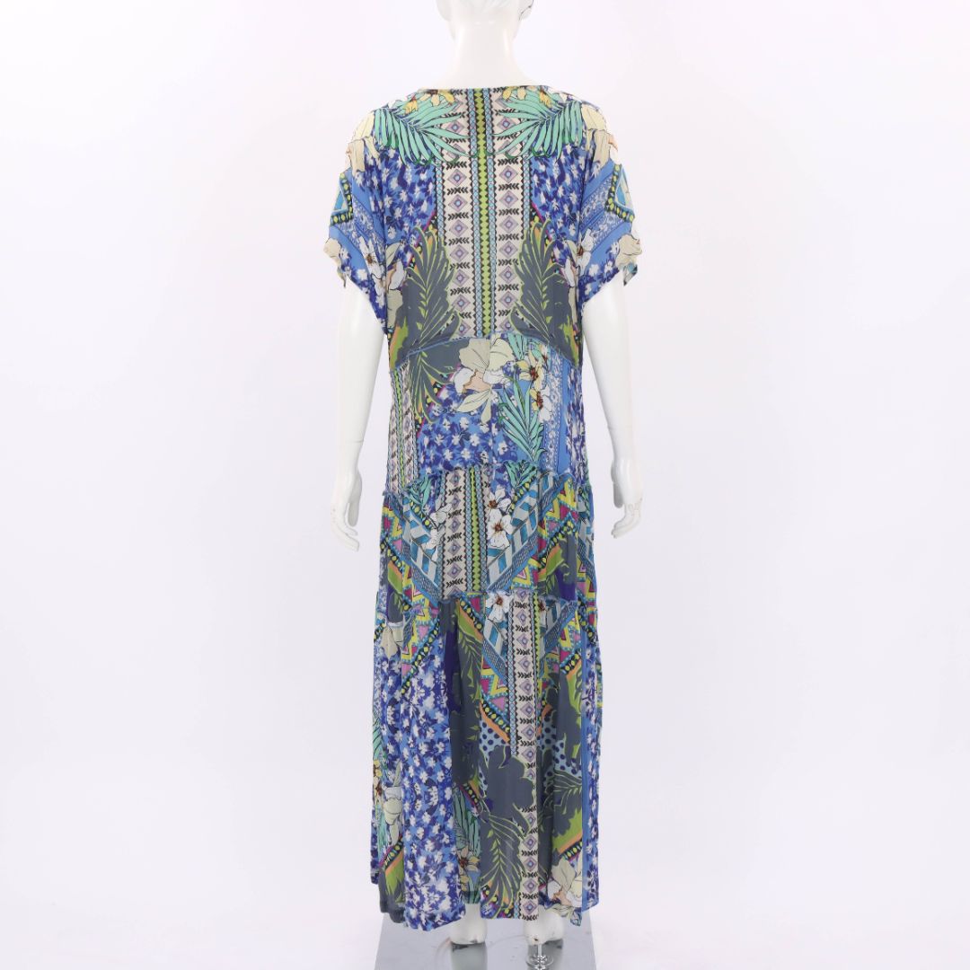 Johnny Was Silk Midi Dress Size O/S