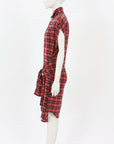 R13 Wrap Plaid Flannel Shirt Dress Size Small