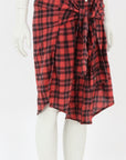 R13 Wrap Plaid Flannel Shirt Dress Size Small