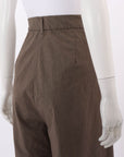 Black Crane Crinkled Cotton Pant Size L