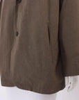 Black Crane Crinkled Cotton Jacket Size M