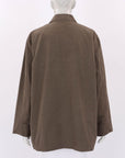 Black Crane Crinkled Cotton Jacket Size M