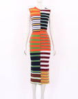 Marni Striped Wool Midi Dress Size IT 40 | AU 8