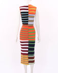 Marni Striped Wool Midi Dress Size IT 40 | AU 8