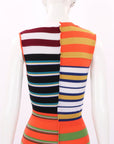 Marni Striped Wool Midi Dress Size IT 40 | AU 8
