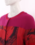 Salvatore Ferragamo Heritage Print Cardigan Size Large