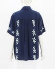 Matteau Silk Fig Leaf Print Shirt Size 4