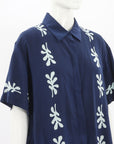 Matteau Silk Fig Leaf Print Shirt Size 4