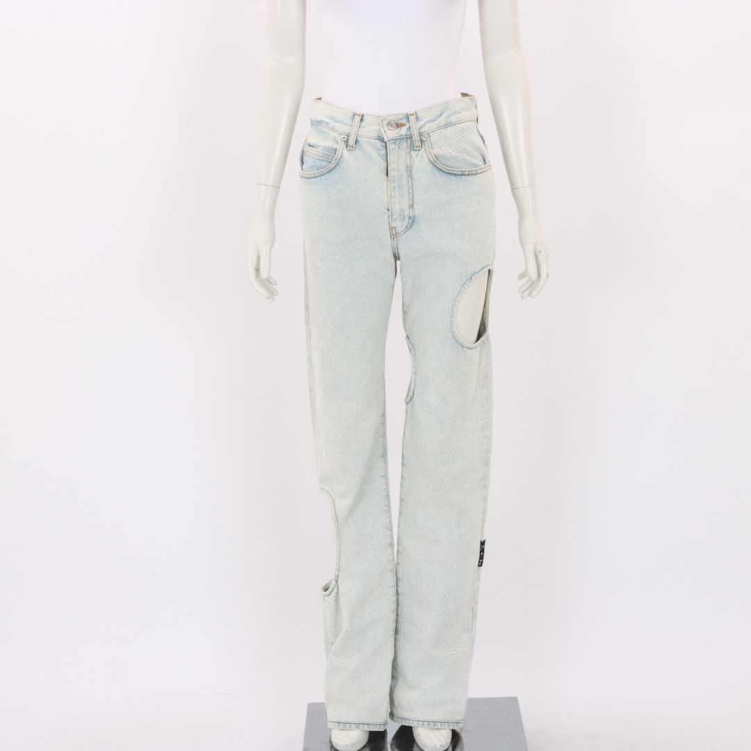 Off-White 'Hole Baggy' Jeans Size 26