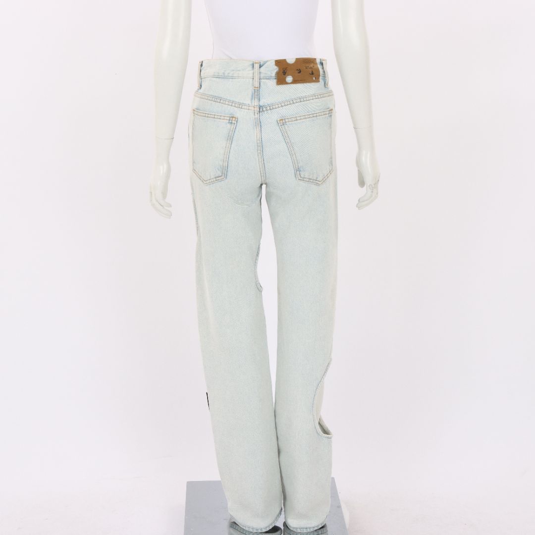 Off-White 'Hole Baggy' Jeans Size 26