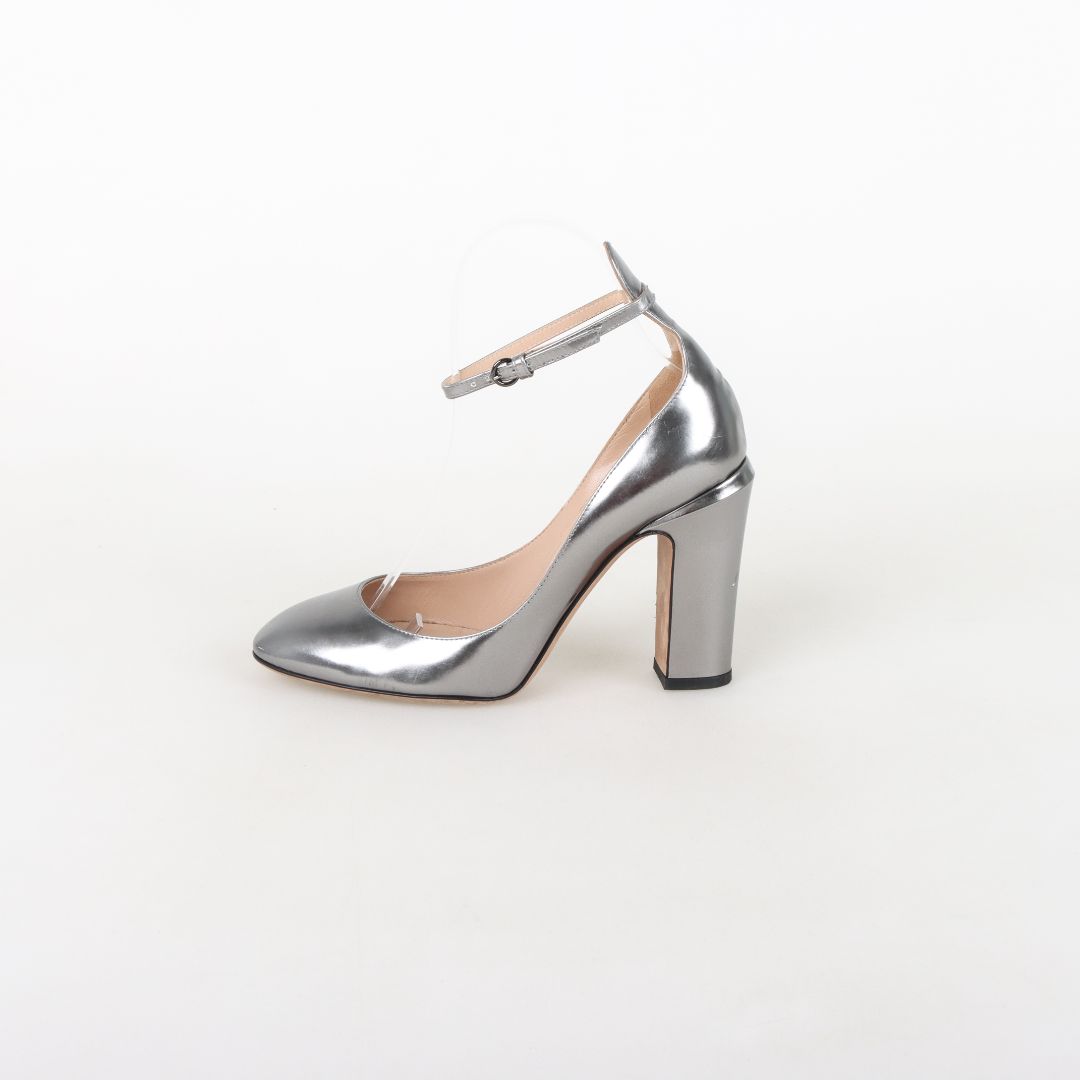 Valentino Metallic Leather Pumps Size  37