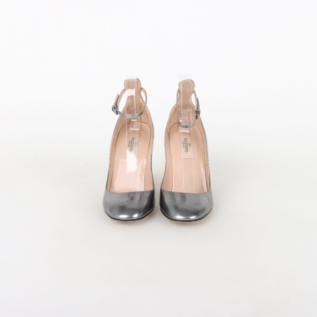 Valentino Metallic Leather Pumps Size  37