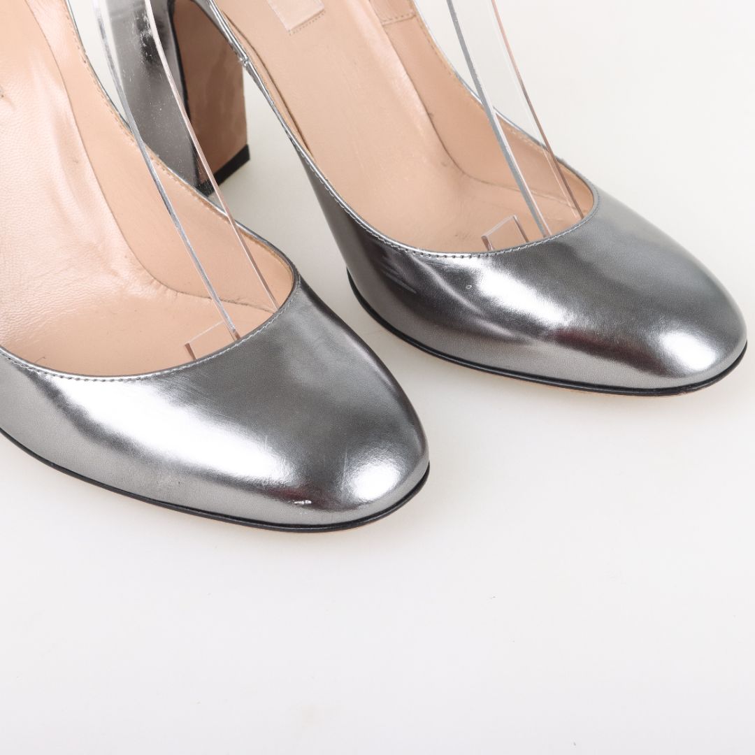 Valentino Metallic Leather Pumps Size  37