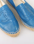 Chanel Leather CC Logo Espadrilles Size 40