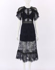 Self Portrait Lace Midi Dress Size 8