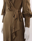 Zimmermann Silk Wrap Midi Dress Size 0