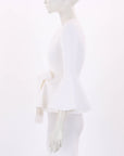 Scanlan Theodore Crepe Knit Ruffle Jacket Size XS