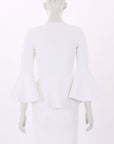 Scanlan Theodore Crepe Knit Ruffle Jacket Size XS