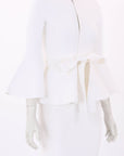 Scanlan Theodore Crepe Knit Ruffle Jacket Size XS