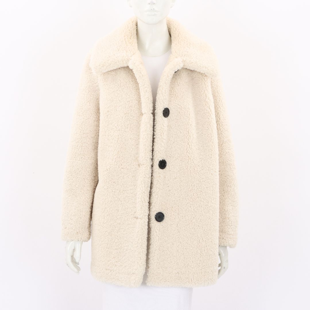 Maje Faux Shearling Coat Size FR 42 | AU 14