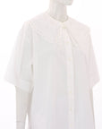 Oroton Detachable lace Collar Cotton Shirt Size 12