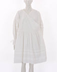 Cecilie Bahnsen Amelie Gathered Taffeta Wrap Dress Size Extra Small/Small