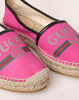 Gucci Canvas Logo Espadrilles Size 36