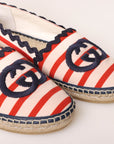 Gucci Striped Cotton-Canvas Espadrilles Size 36
