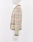St John Collection Fringed Plaid Tweed Jacket US 4 | AU 8