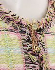 St John Collection Fringed Plaid Tweed Jacket US 4 | AU 8