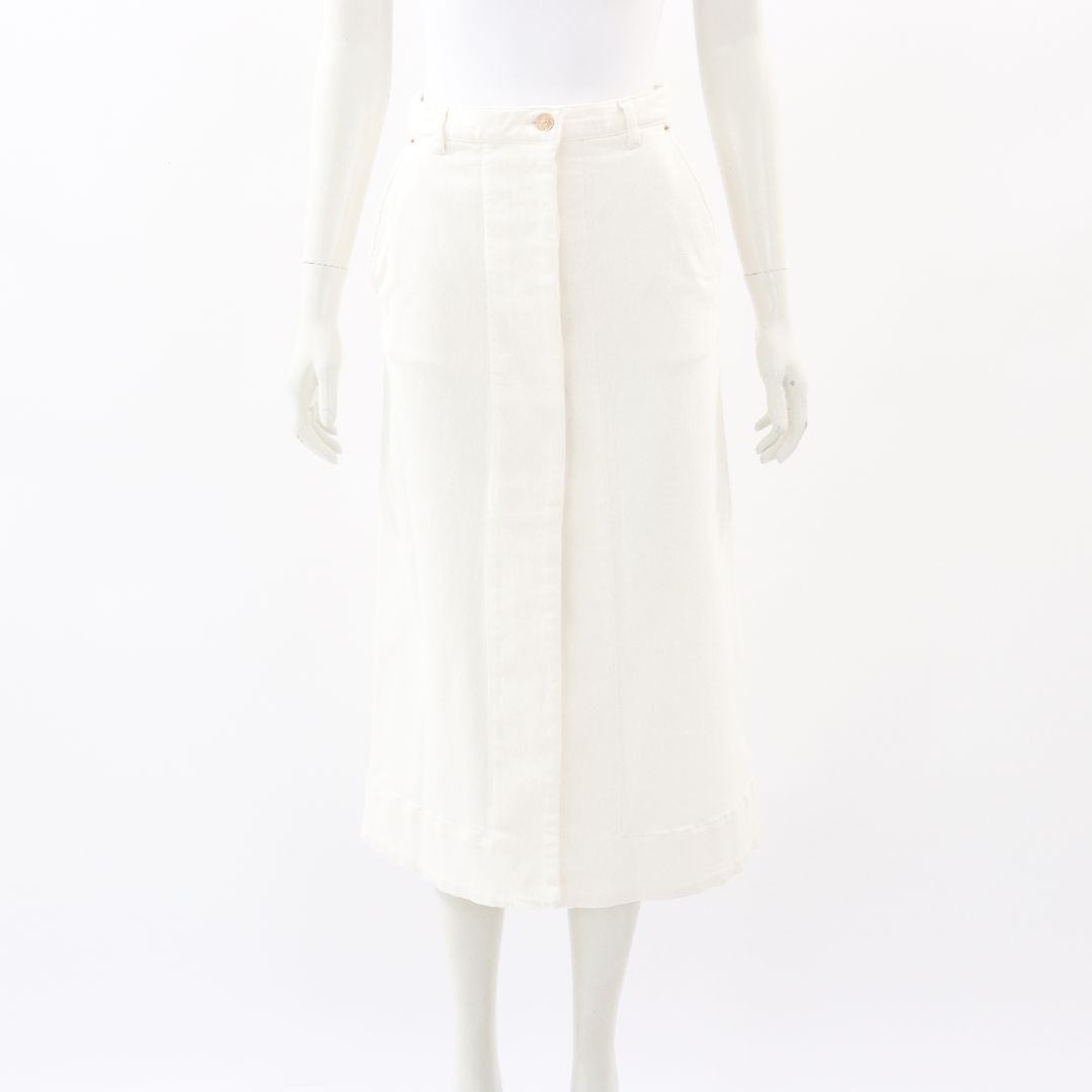 Scanlan Theodore Denim Midi Skirt Size 6