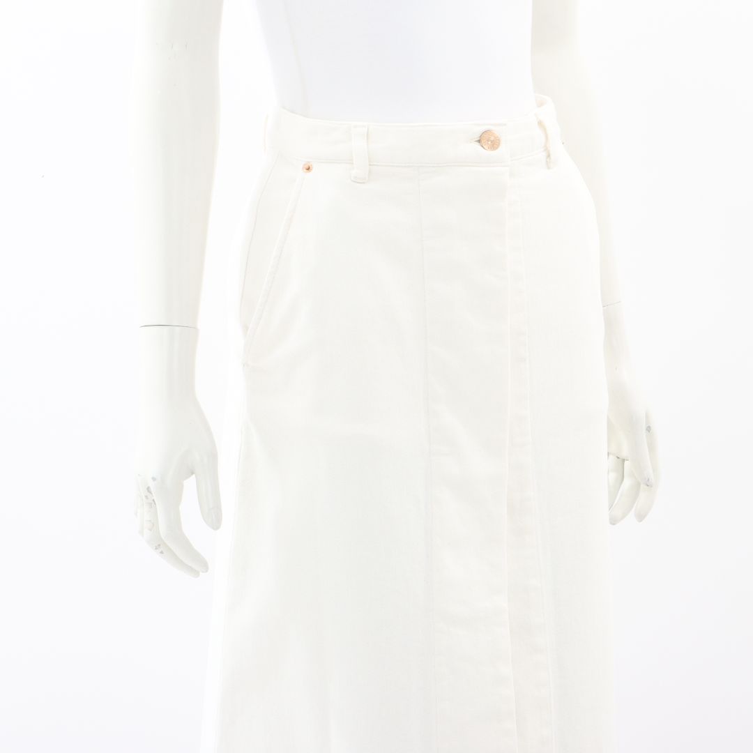Scanlan Theodore Denim Midi Skirt Size 6