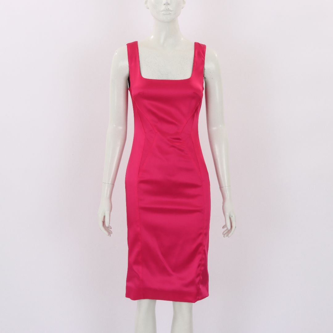 Dolce & Gabbana Fitted Stretch Satin Dress Size IT 40 | AU 8