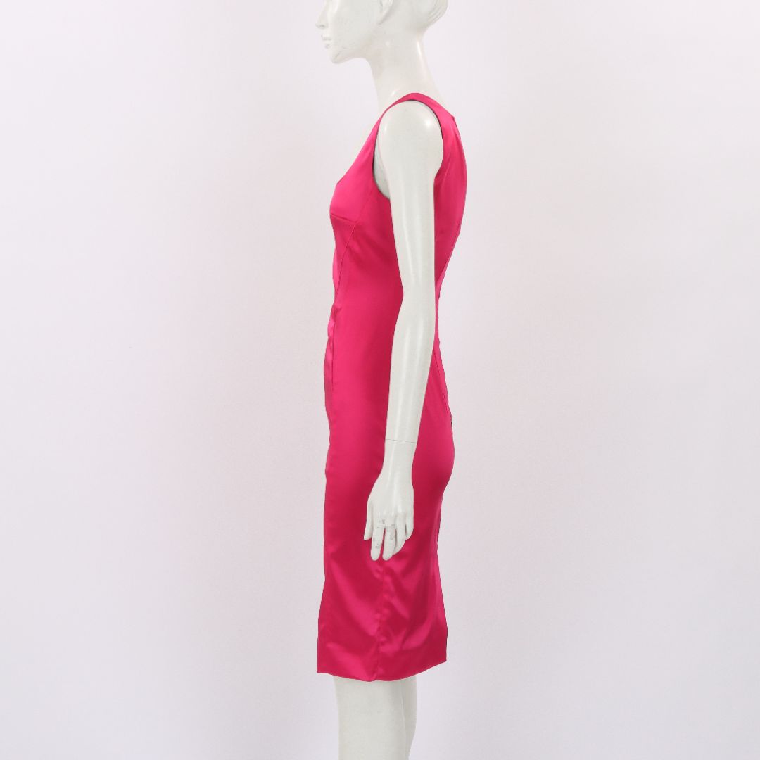 Dolce & Gabbana Fitted Stretch Satin Dress Size IT 40 | AU 8