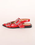 Ganni Patent Buckle Ballet Flats Size 38
