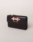 Miu Miu Tri Fold Wallet with Pink Bow