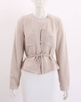 Emporio Armani Linen Blend Tie Waist Jacket Size IT 40 | AU 8
