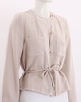 Emporio Armani Linen Blend Tie Waist Jacket Size IT 40 | AU 8